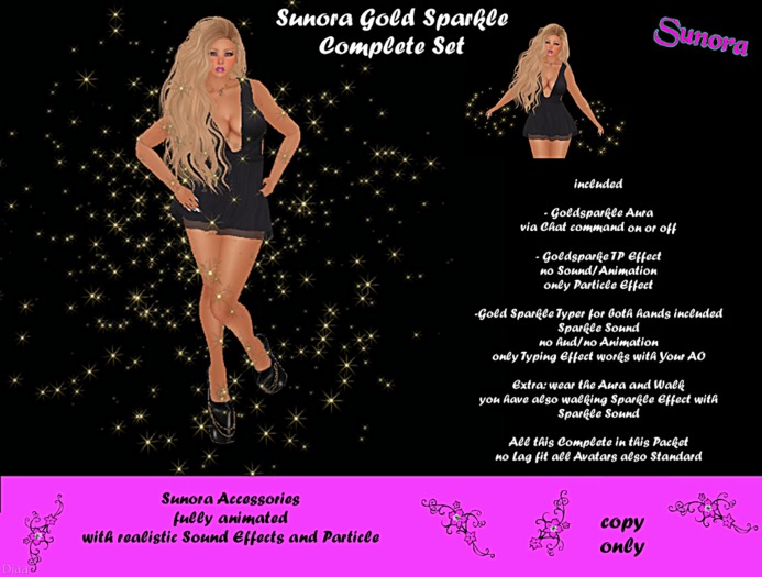 Sunora Gold Sparkle Complete Set