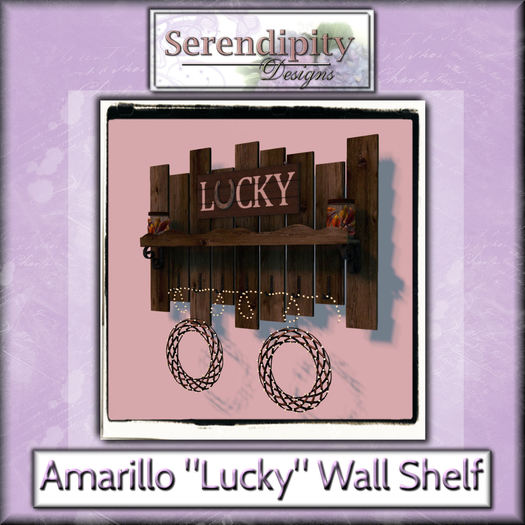 Serendipity Designs - Amarillo "Lucky" Rustic Shelf 