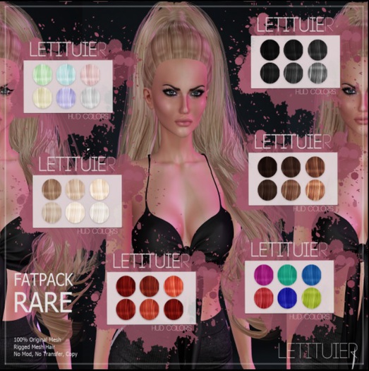 {Letituier} Verona Hair - Pastels HUD GACHA