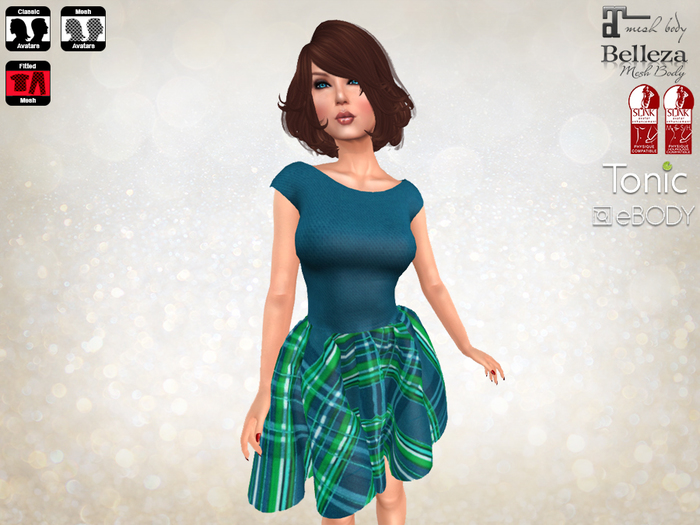 Winter Wool Dress Blue