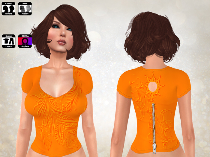 Zip Back Shirt Feather