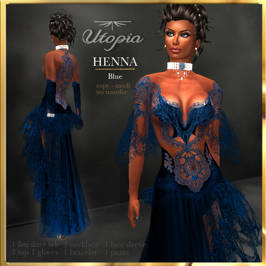 Utopia HENNA blue - Applier Included