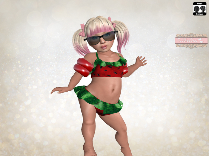 Watermelon Ruffle Bikini