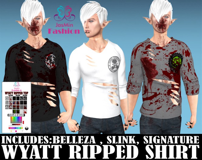 !*JMF*!DEMO Wyatt Ripped Shirt