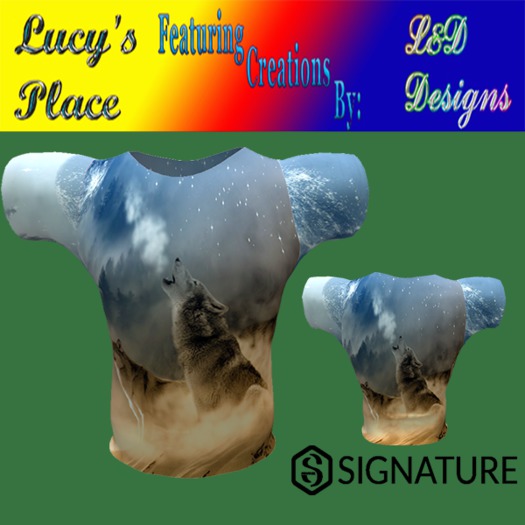 .:L&D:. Wolves Howling T-Shirt Signature