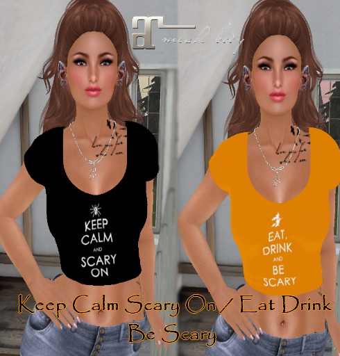 KEEP CALM SCARY ON-EAT DRINK BE SCARY