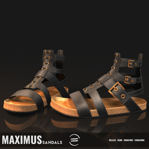 EQUAL - Maximus Sandals BLACK