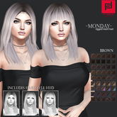 -FABIA- Mesh Hair < Monday> Brown