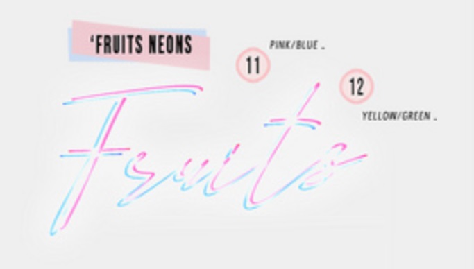 Pewpew! QT (11) - "Fruits" Neon - Blue/Pink (box)
