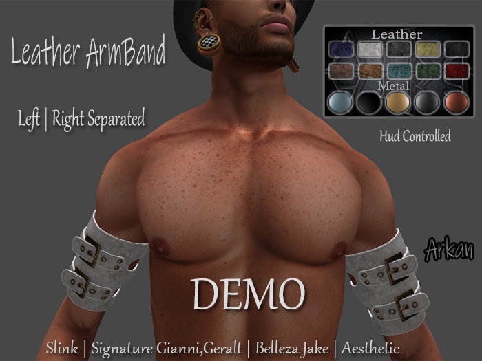 .::Arkan::. Leather Armband + Fitmesh DEMO