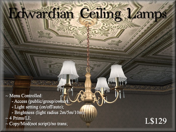 Edwardian Ceiling Lamps