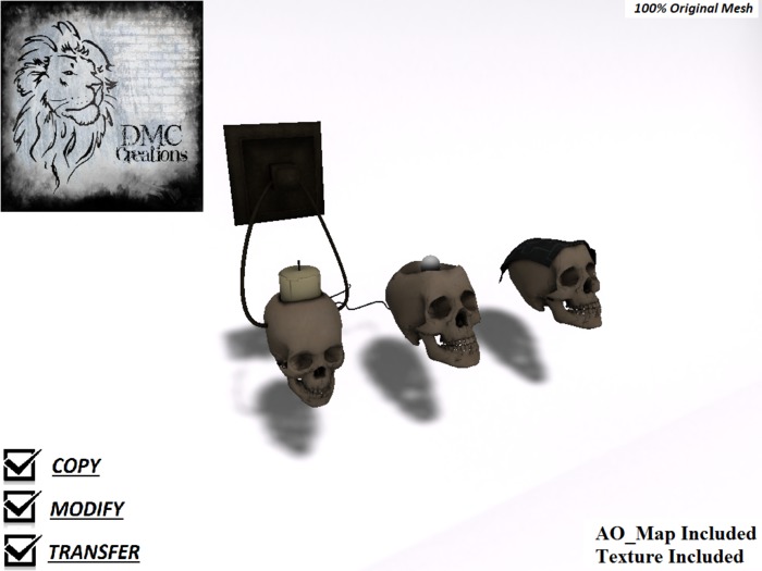 Skulls Full Perm Mesh