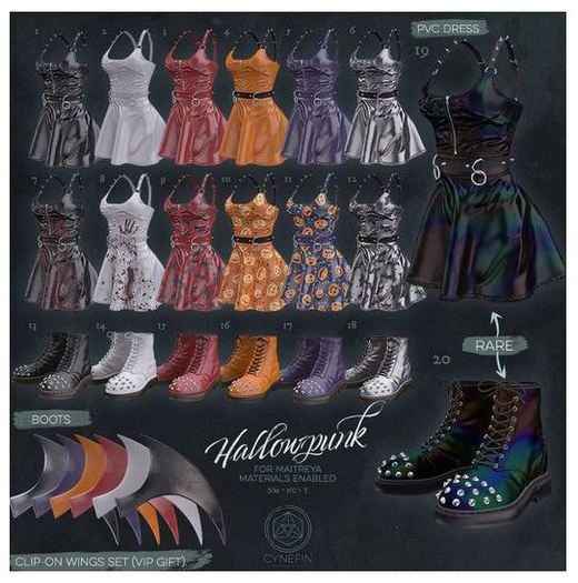 ~ cyf ~ {HP10} PVC Dress (orange pumpkin)