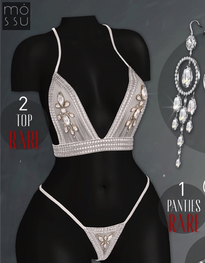 MOSSU QUEEN PANTIES FREYA PLATINUM RARE