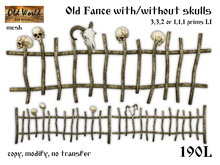 Old fance with / without skulls - Old World - Rustic / Medieval Decor