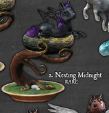 2. HEXtraordinary* Midnight Pegasus Pony (Nesting) - RARE