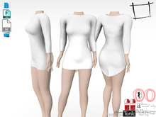 Dae Obj FBX Long Back Sweater Dress Slink, Belleza, Maitreya, Tonic