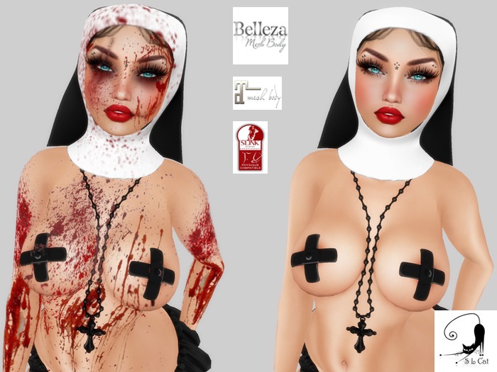 *SL CAT* NUN HABIT HALLOWEEN