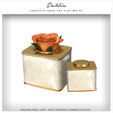 Dahlia - Concetta - Rose Tea Tins - White