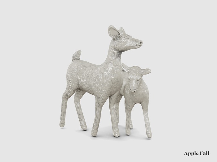 Apple Fall Woodland Deer - Ceramic