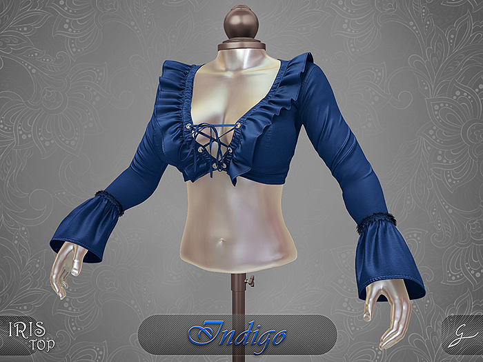 Gulabi [Iris] Top - Indigo