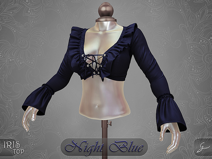 Gulabi [Iris] Top - Night Blue