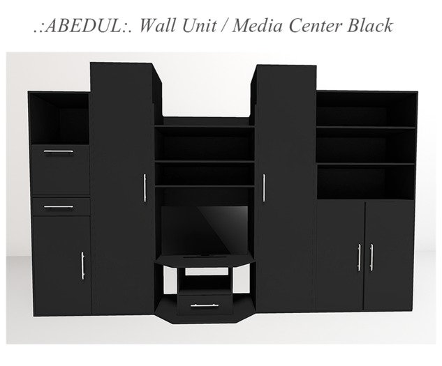.:ABEDUL:.Wall Unit / Media Center Black