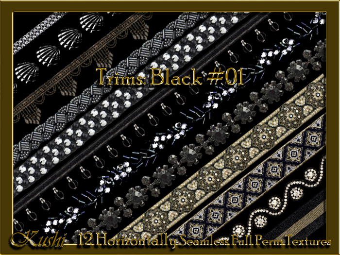 Trims Black #01 Textures