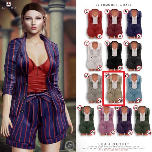 15 //Ascend// Leah Jacket / 16 //Ascend// Leah Shorts - Lara