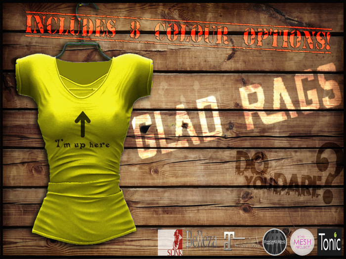**Oo..Glad Rags..oO** Female Up Here Tee (wear & click)