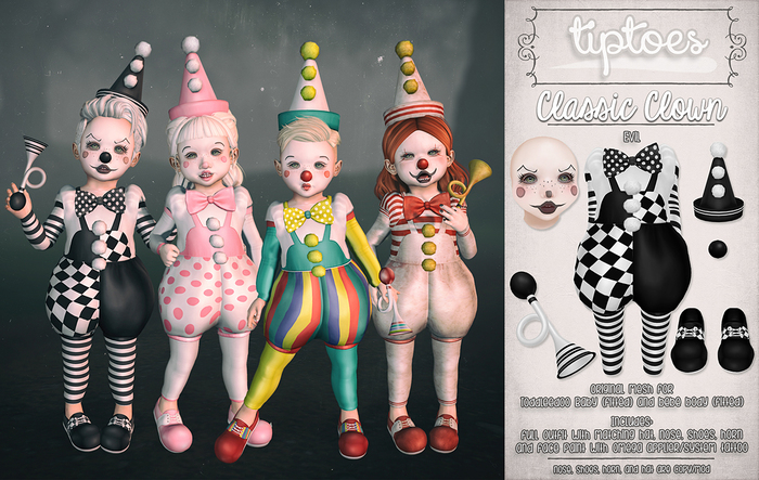 . tiptoes - Classic Clown - Monotone