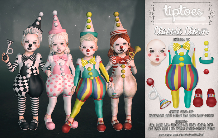 . tiptoes - Classic Clown - Rainbow V2