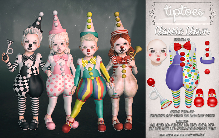 . tiptoes - Classic Clown - Rainbow V1