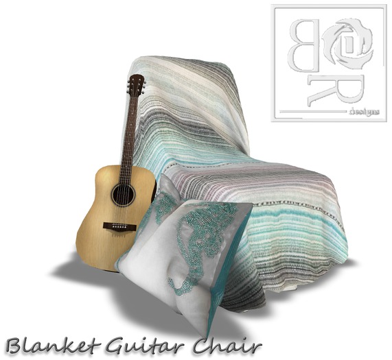 [BR] Blanket Guitar Chair Aqua