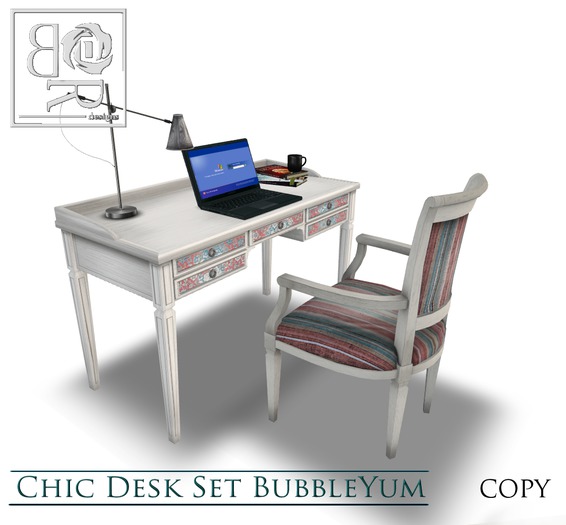 [BR] Chic Desk w/assessories - BubbleYum