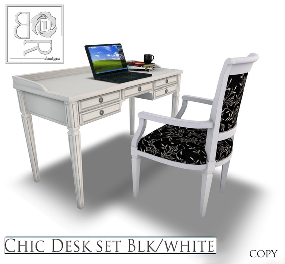 [BR] Chic Desk Set BLK/WHT