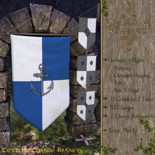 Dreaming Thicket - Banner Set - Shield - Quarterly Pattern