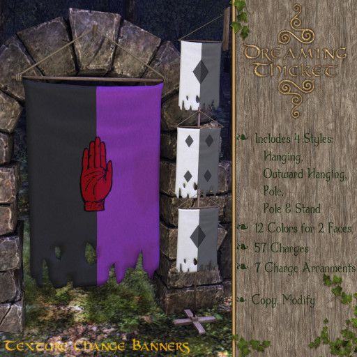 Dreaming Thicket - Banner Set - Ragged - Per Pale Pattern