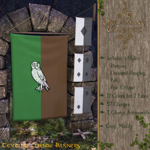 Dreaming Thicket - Banner Set - Plain - Per Pale Pattern