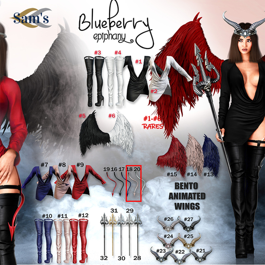 #18 Blueberry - Lillith - Tail - Common - Nude *M*