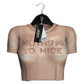 Emery Nothing To Hide Crop Top Tan