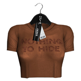 Emery Nothing To Hide Crop Top Bronze