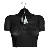 Emery Nothing To Hide Crop Top Black