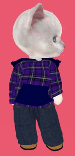 Lexxie Dinkie Plaid Blue Hoodie Combo