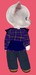 Dinkies blue plaid hoodie combo 002