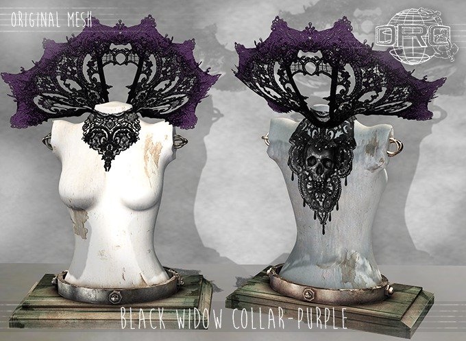 -DRD- Black Widow Collar - Purple (add)