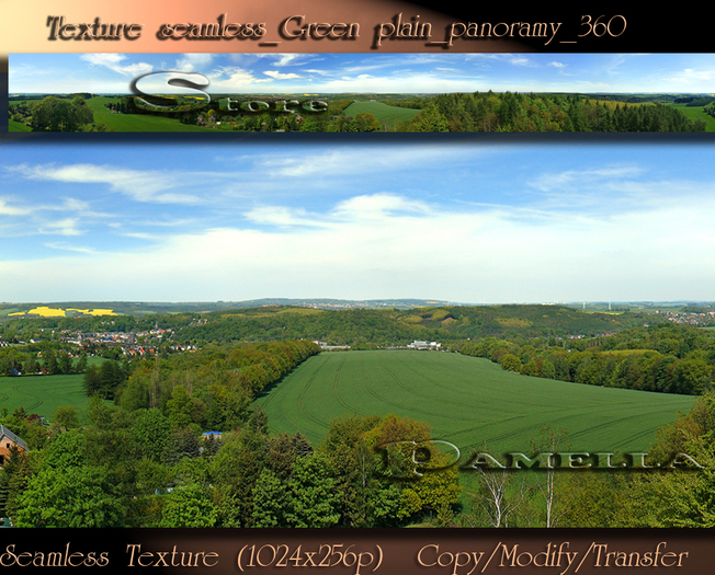 Texture seamless_Green plain_panoramy_360
