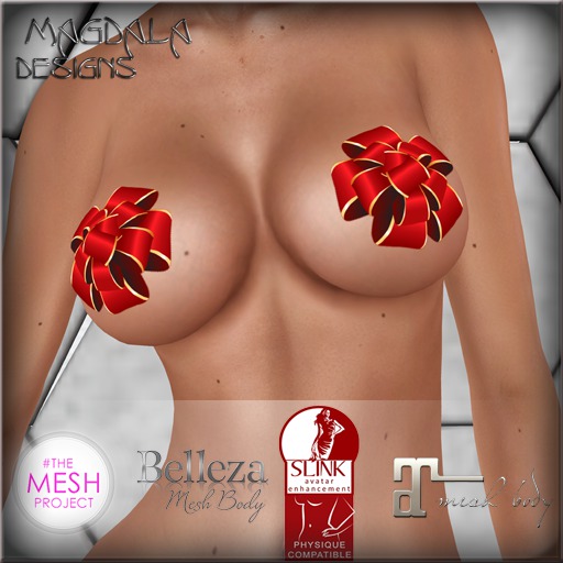 *MD* Pom-Pom Ribbon Rigged-Pasties