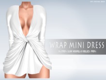 iS Wrap Mini Dress WHITE