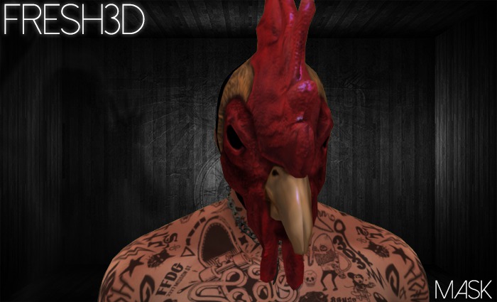 Fresh3D Rooster Mask